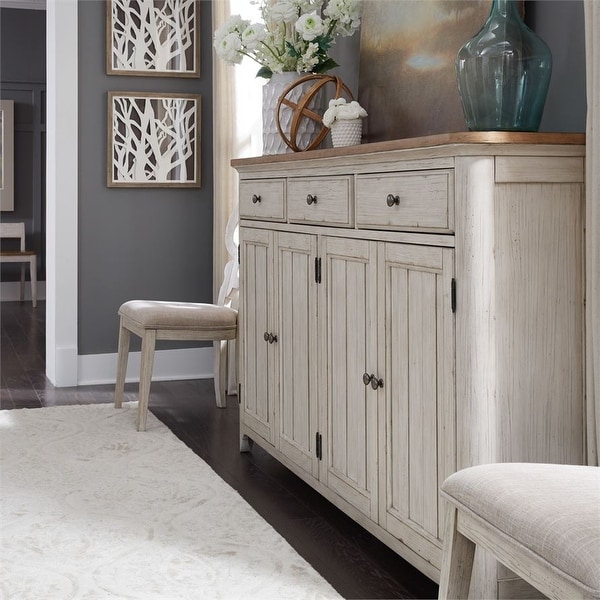Farmhouse Reimagined Antique White Hall Buffet. Opens flyout.