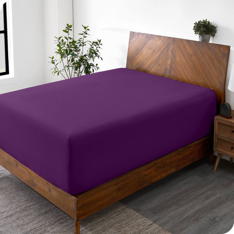 Bare Home Ultra-Soft Microfiber 24 Inch Extra Deep Pocket Fitted Sheet