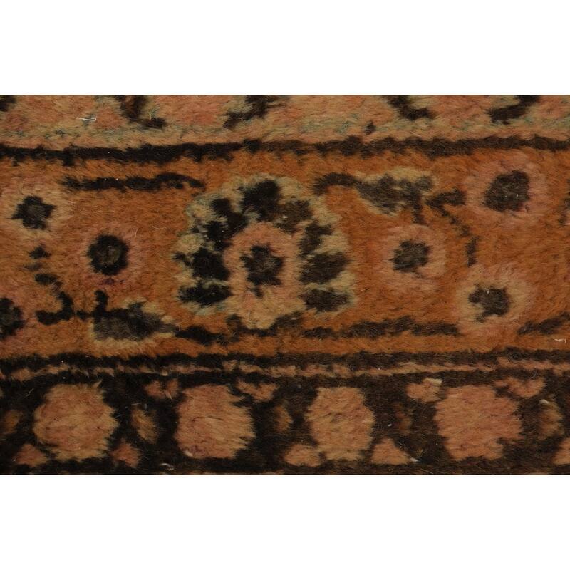 Hand Knotted Oriental 100% Wool Carpet Traditional Floral Oranges & Rust Tabriz Area Rug - 12' 10'' X 10' 0''