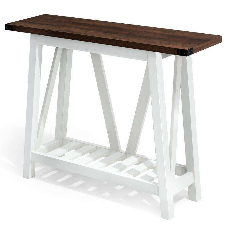 VredHom Console Table Sofa Table Entryway Table with Storage Shelf