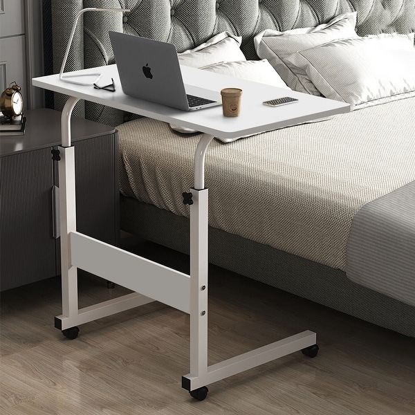Height Adjustable C Table, Sofa Side Tables, Mobile End Table with Storage  Shelves - Bed Bath & Beyond - 32953476