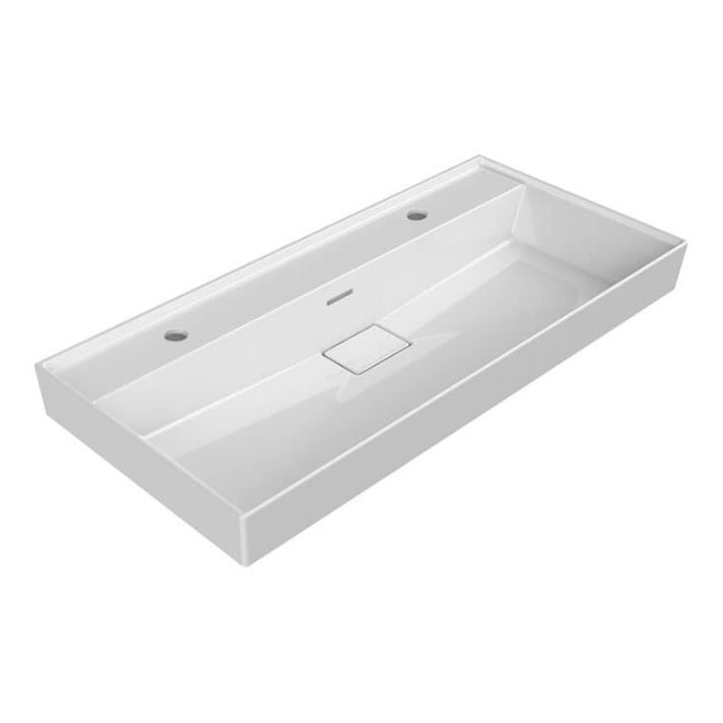 Nameeks Sharp Trough Ceramic Wall Mounted or Drop In Sink