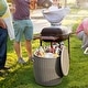 preview thumbnail 3 of 17, Gymax 9.5-Gal Patio Ice Cooler Bucket Cool Bar Table Cocktail Side - 16'' x 17''