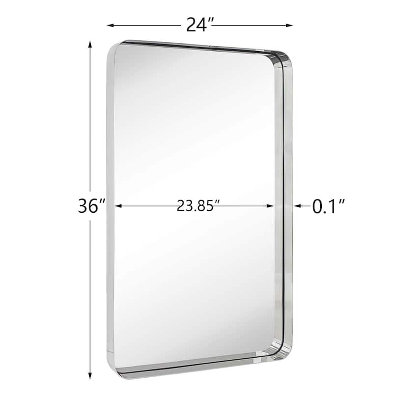 TEHOME Arthers Stainless Steel Metal Bathroom Vanity Wall Mirror
