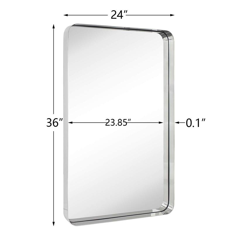 Arthers Stainless Steel Metal Bathroom Vanity Wall Mirror