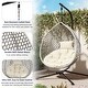 preview thumbnail 46 of 77, Wicker Hanging Egg Chair for Indoor and Outdoor Relaxation