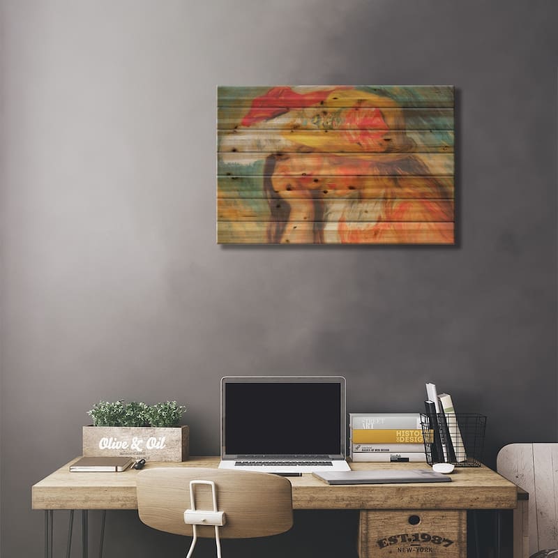 Deux Soeurs (two Sisters) Print On Wood by Pierre-Auguste Renoir - Multi-Color