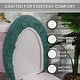preview thumbnail 187 of 189, Home Weavers Waterford Collection Cotton Toilet Lid Rug | Elastic Fit | Fit Most Standard Toilet Lid | 18"x18"