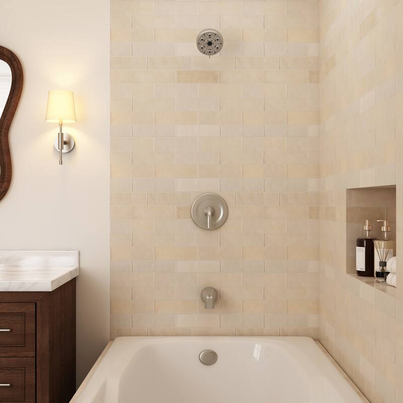 1-Handle Wall Mount Shower Valve Trim Kit for MOEN Tub/Shower Faucets (Valve Not Included)