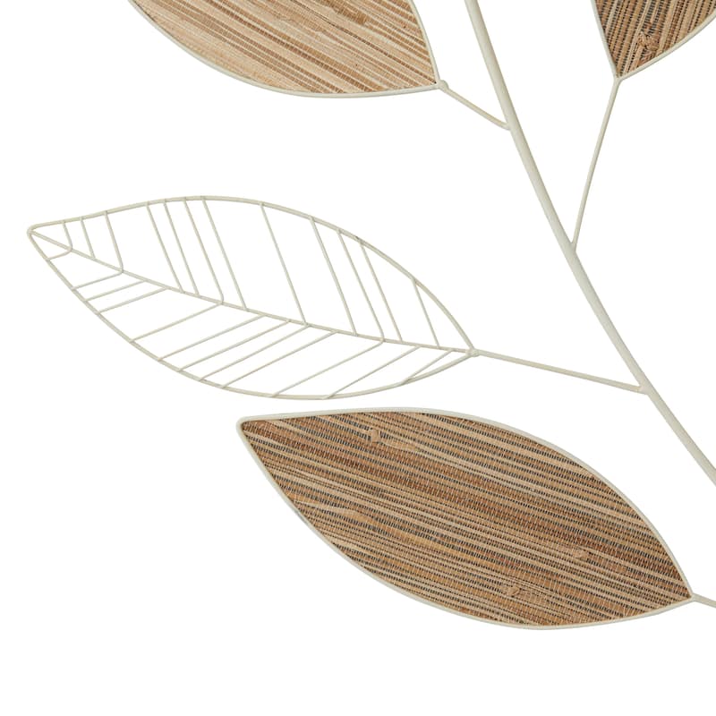 Brown Metal Leaf Wall Decor