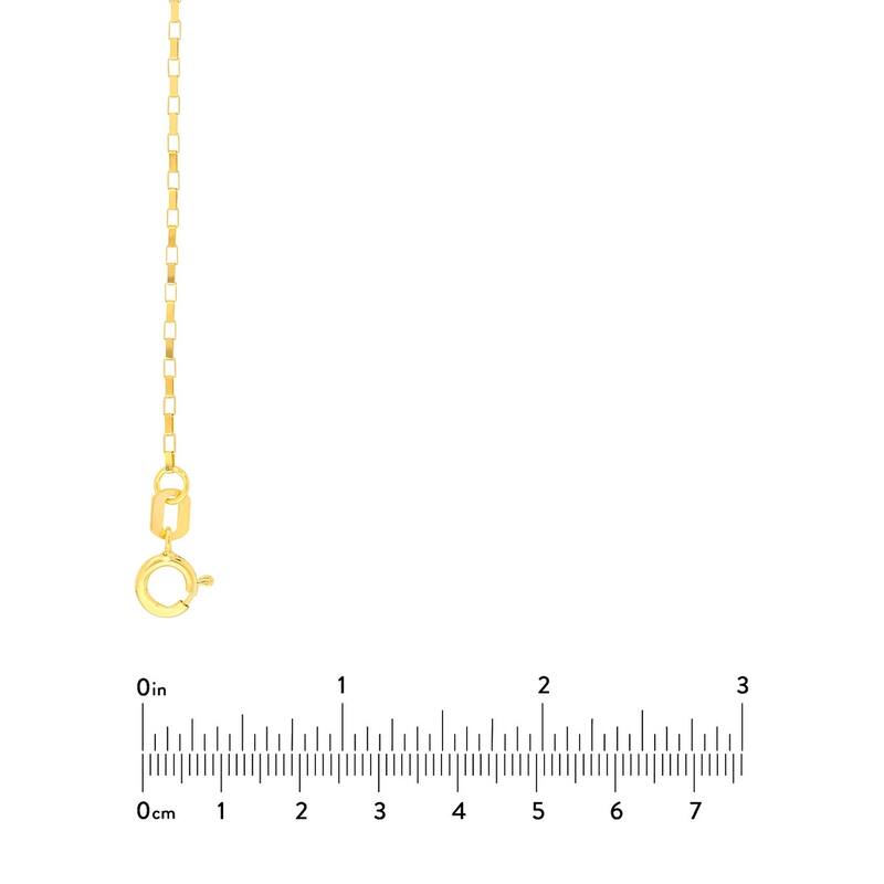 Curata 14k Yellow Gold 0.88mm Long Link Box Chain Necklace 063 (Spring Ring)