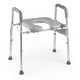 preview thumbnail 10 of 8, Gymax Raised Toilet Seat w/Handles Padded Arms Adjustable Height &