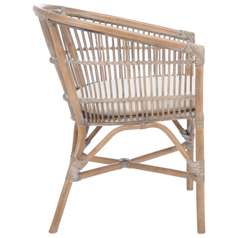 SAFAVIEH Sula Natural Rattan Accent Chair - 22.6" W x 24" L x 30.7" H - 23Wx24Dx31H