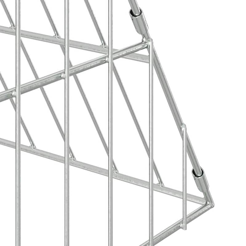 vidaXL Chicken Cage Silver in Galvanised Steel