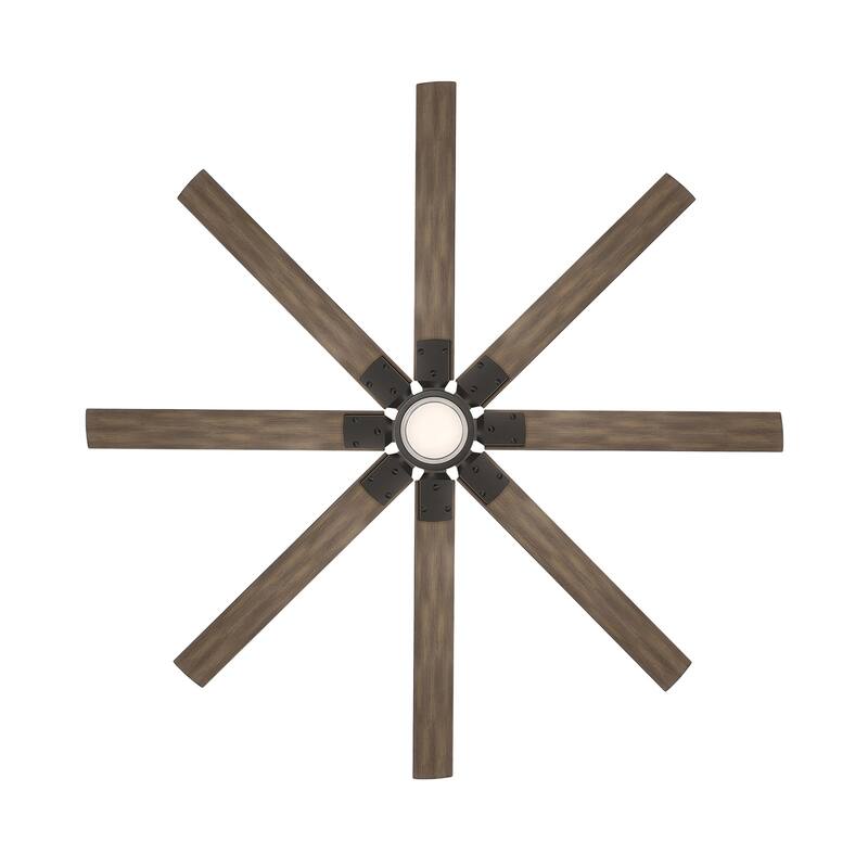 Renegade Indoor and Outdoor 8-Blade Smart Ceiling Fan 52in with 3000K LED Light Kit and Remote Control with Wall Cradle - 52