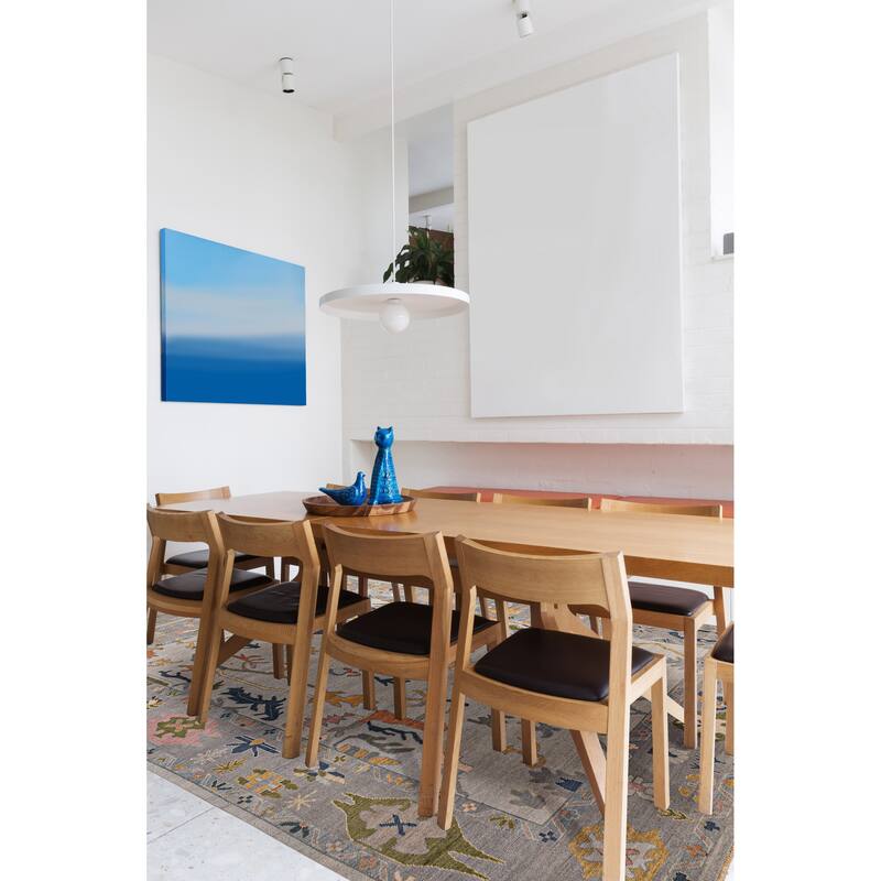 ECARPETGALLERY Hand-knotted Modern Oushak Light Blue, Light Grey Wool Rug - 10'0 x 13'9