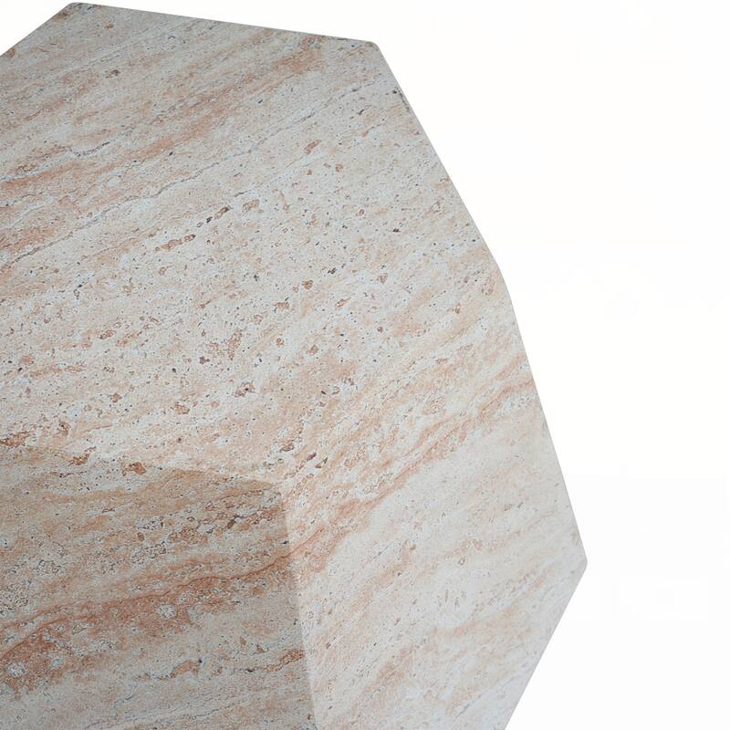 Outdoor/Indoor Lightweight Concrete Side Table,Hexagonal Table