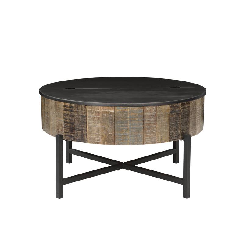 T1216C Modern Style Storage Coffee Table Made with Mango Wood - Bown