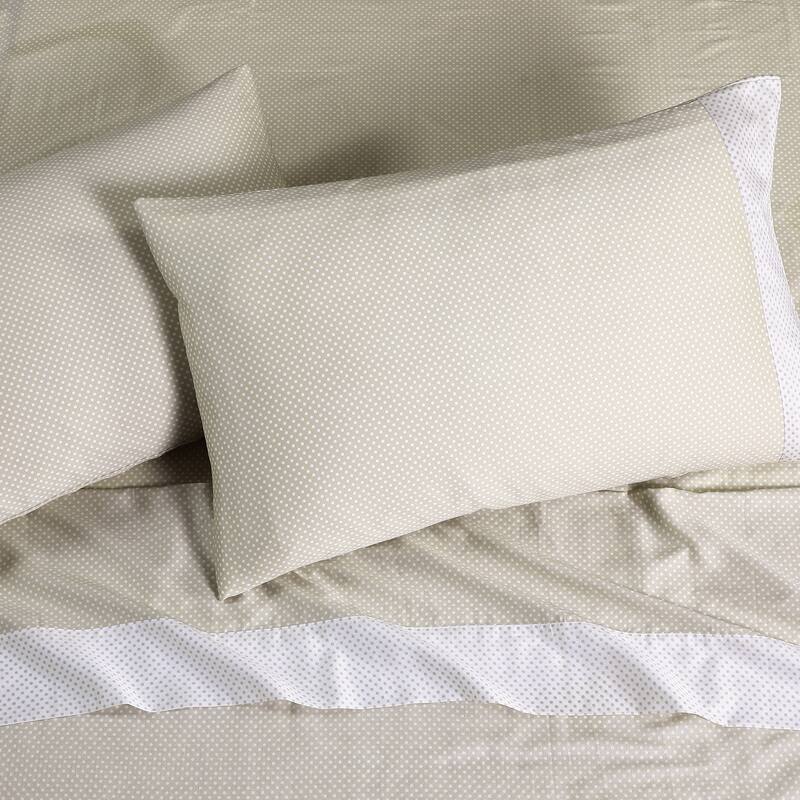 Anne Klein Westhill Dot 4-Piece Cotton Sateen Sheet Set