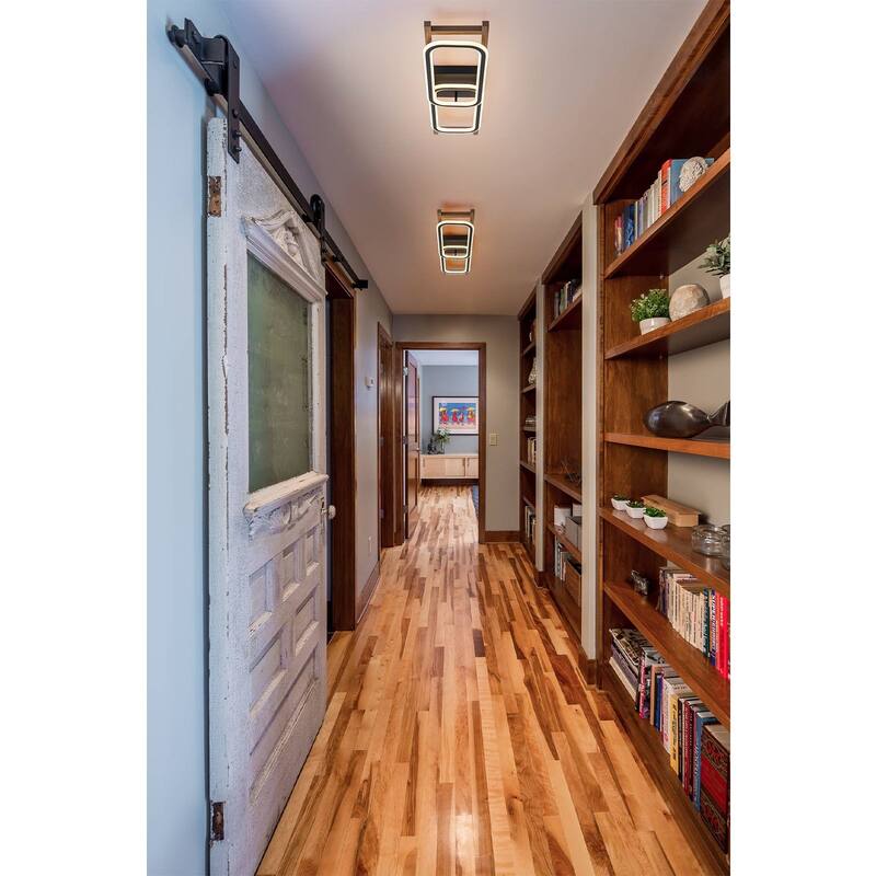 Modern Farmhouse Rectangle LED Semi Flush Mount