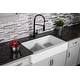 preview thumbnail 37 of 75, Karran Retrofit Farmhouse Quartz 34 in. Double Bowl 50/50 Sink Kit