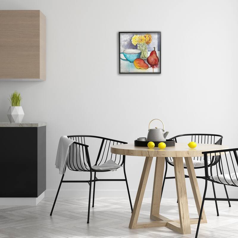 Stupell Modern Kitchen Teacup & Fruit Framed Giclee Art Design By Stephanie Fielden