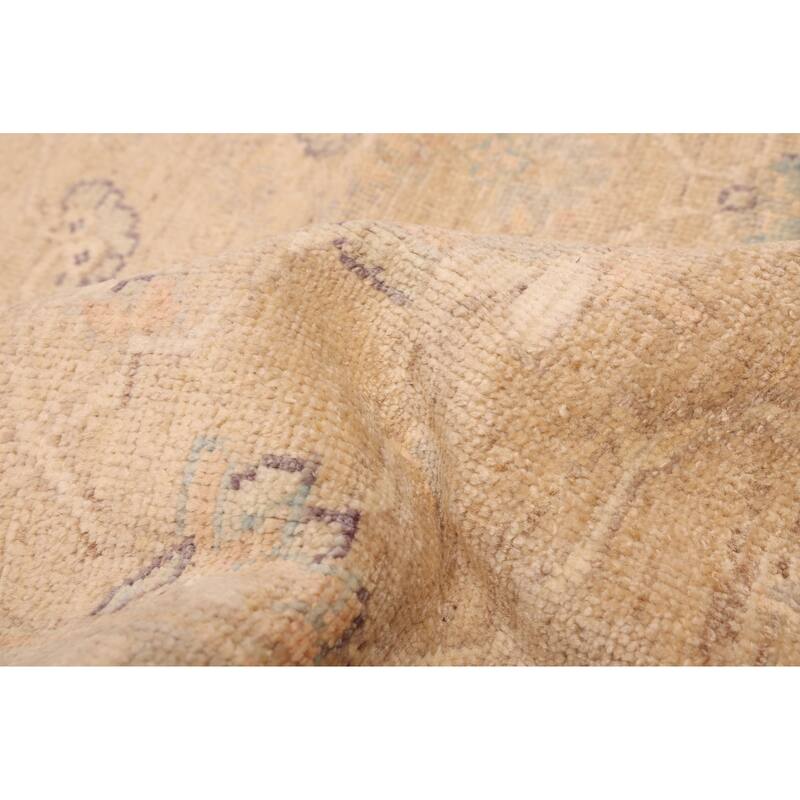 ECARPETGALLERY Hand-knotted Peshawar Oushak Tan Wool Rug - 9'3 x 12'2