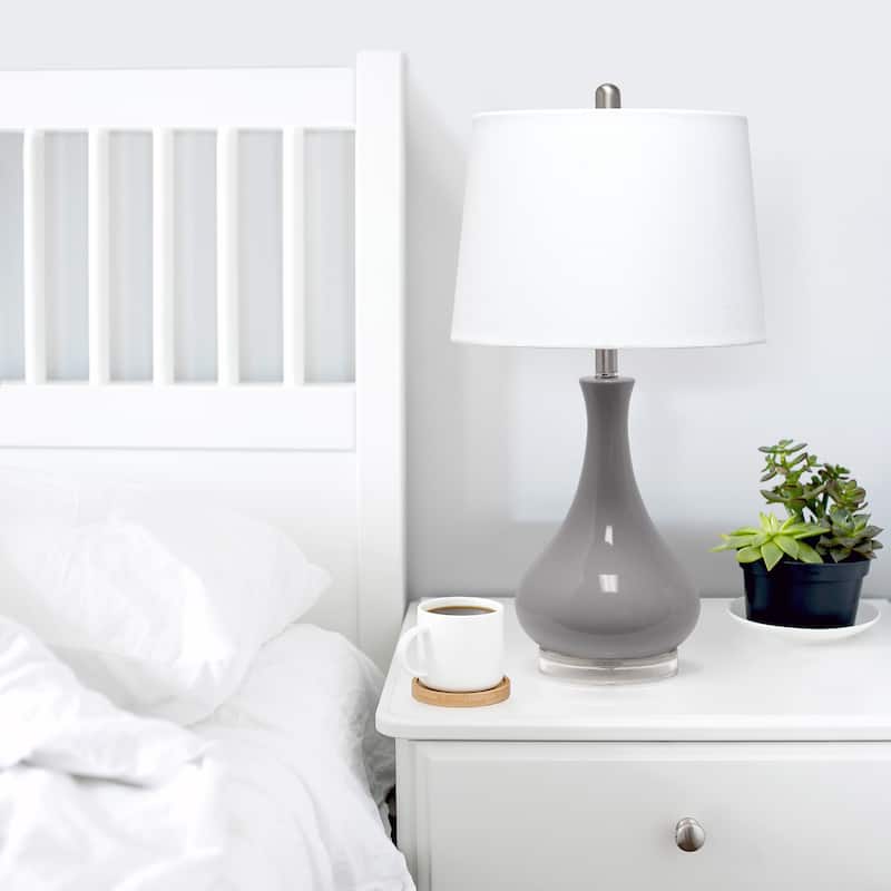 Lalia Home Droplet Table Lamp with Fabric Shade