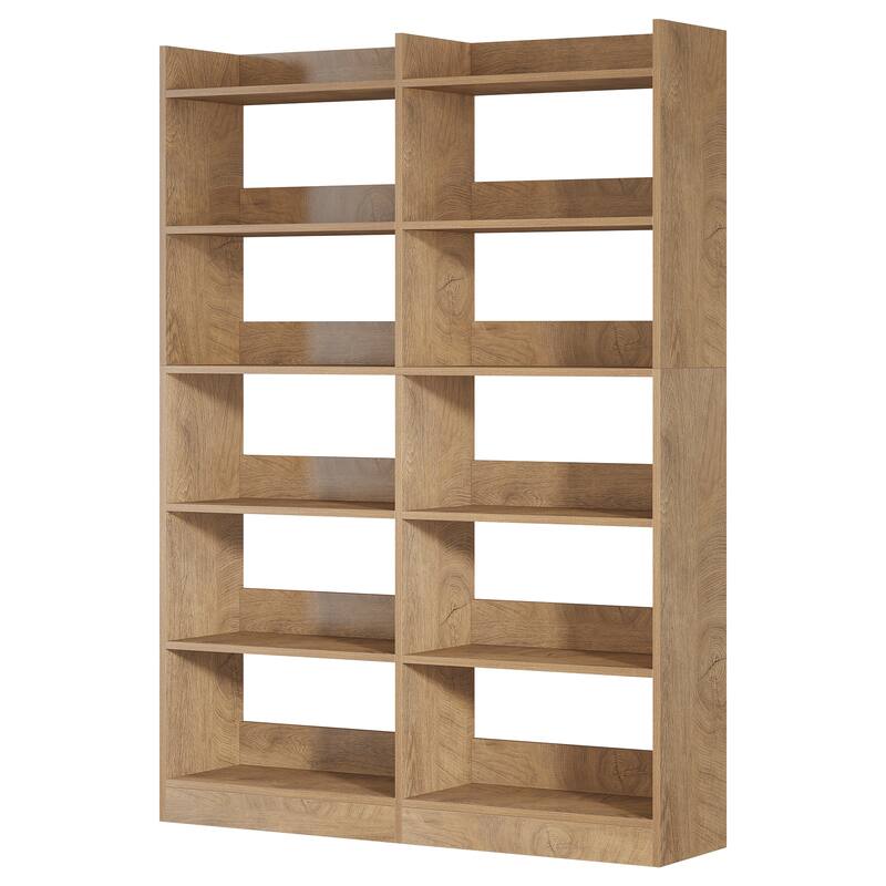 70.87'' Bookshelf & Bookcase, Wooden Open Shelf Display Storage Rack for Bedroom, Living Room, Home Office
