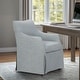 preview thumbnail 26 of 33, Martha Stewart London Upholstered Skirted Dining Arm Chair with Hidden Casters