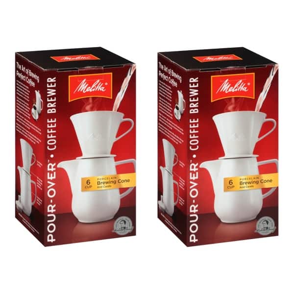 Melitta 640476 Procelain Carafe Set SinglePack (2-Pack) 6 - Cup Porcelain  Pour Over Coffeemaker - Bed Bath & Beyond - 19570097