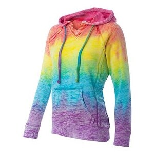 rainbow hoodie womens