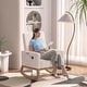 preview thumbnail 15 of 34, VECELO Upholstered Rocking Chair Padded Seat with Pocket and USB Port, Rocking Chair Nursery Rocker