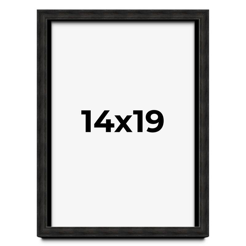 14x19 Shadow Box Black Rustic Barnwood Display Frame | 1.125 Inch