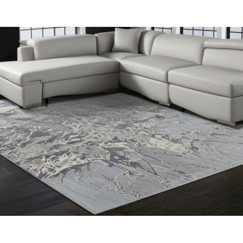 HomeRoots Abstract Industrial Rectangle Area Rug