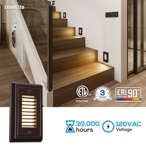 120V Dimmable LED Step Light 3000K Warm White Oil Rubbed Bronze