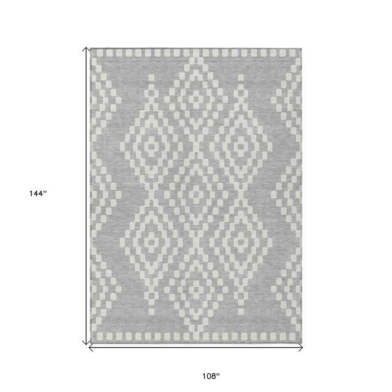 HomeRoots Geometric Transitional Rectangle Outdoor Rug