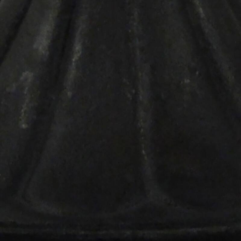 Saylor 32-inch Diameter Round Black Iron Bar Table with Molded Pedestal Base - N/A