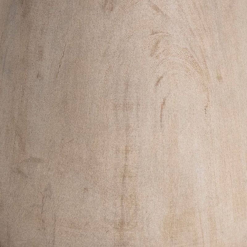 Balak Reclaimed Pine Round Modern Hourglass Side Table, Natural Pine