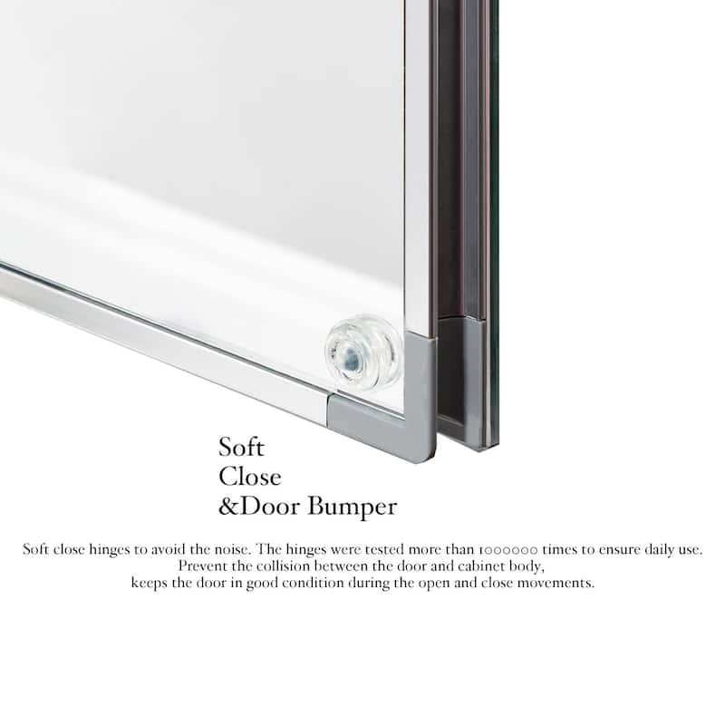 Rectangular Aluminum Recessed Mount /Surface Mount Medicine Cabinet with Mirror