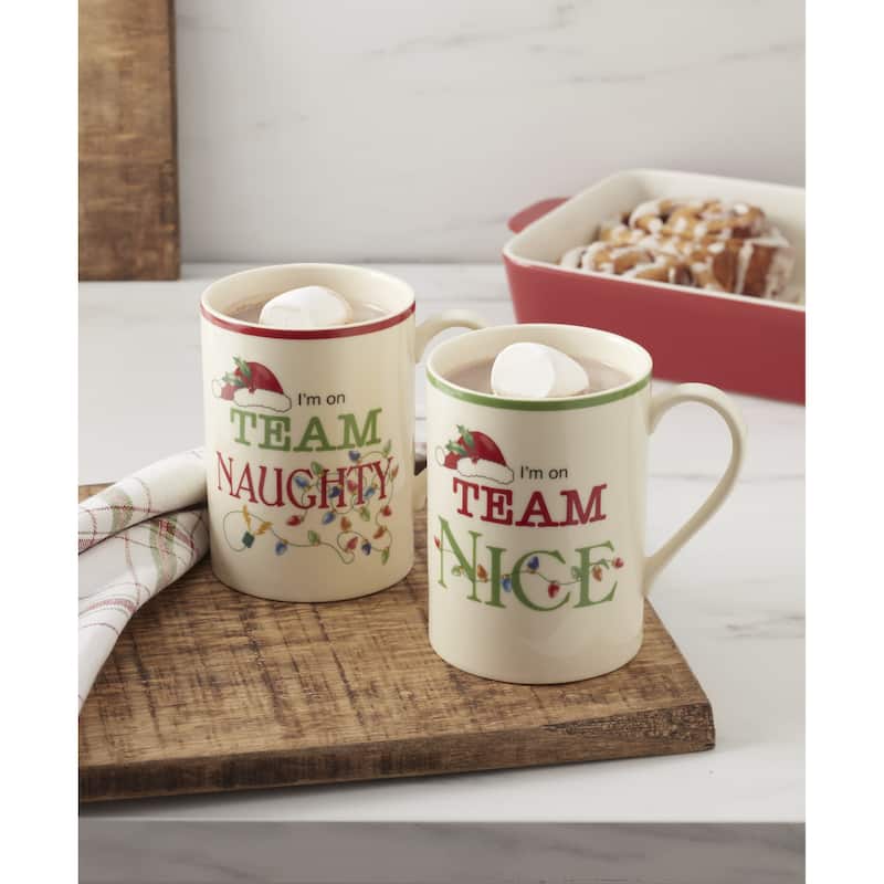 Lenox Naughty & Nice Mugs, Set of 2