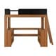 preview thumbnail 19 of 27, Max and Lily Mid-Century Modern Twin Loft Bed with Wraparound Desk and Shelves