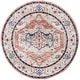 preview thumbnail 8 of 17, SAFAVIEH Luna Ikumi Oriental Medallion Rug 6'7" Round - Ivory/Rust - Round