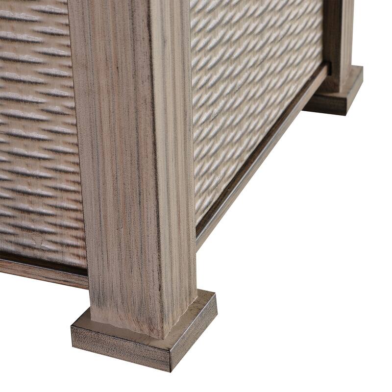 Outsunny 42-in. 30,000-BTU Outdoor Wicker Gas Firepit Table
