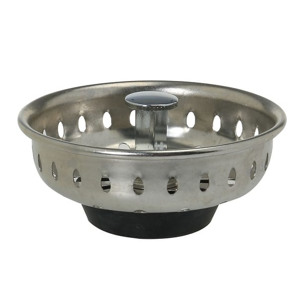 Kitchen Basin 3.2 Dia Stainless Steel Plug Stopper Sink Strainer - Silver  - 2.9Dia - Bed Bath & Beyond - 28784254