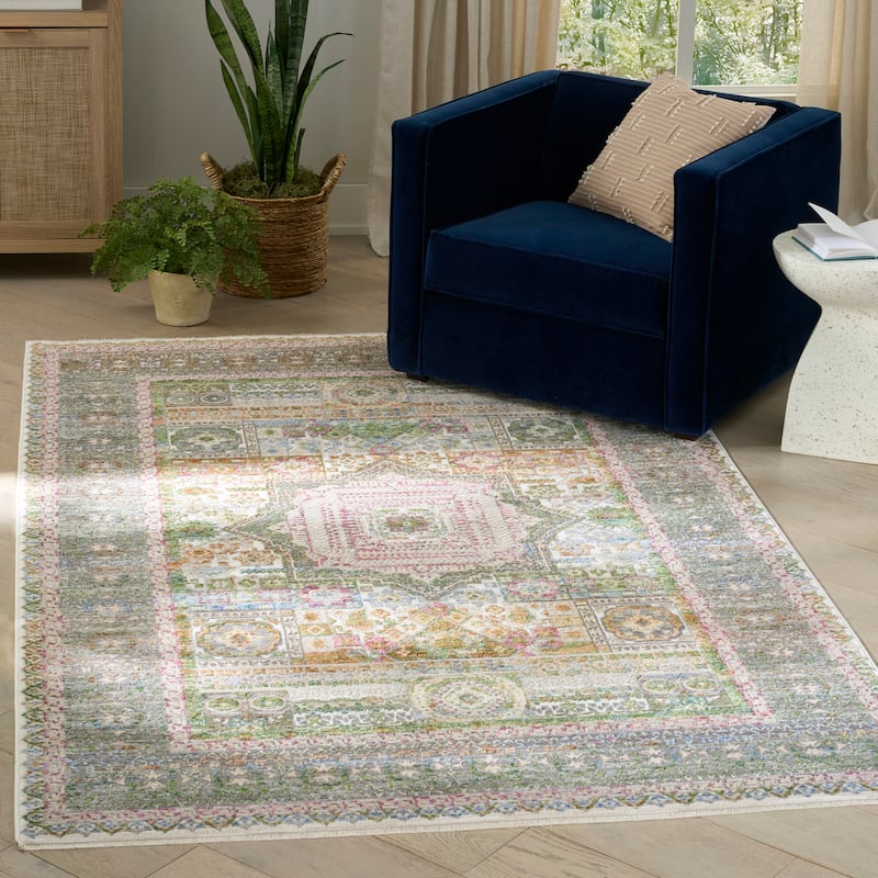 Nourison Quaint Harmony Indoor only Multicolored Floral Area Rug - Multicolor - 5'3" x 7'6"