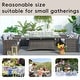 preview thumbnail 7 of 9, Abrihome 7-piece Patio Outdoor Wicker Sofa Set with Fire Pit Table