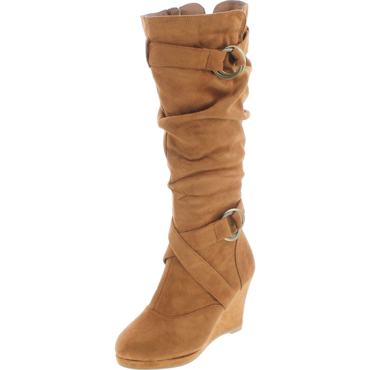 tan mid calf boots womens