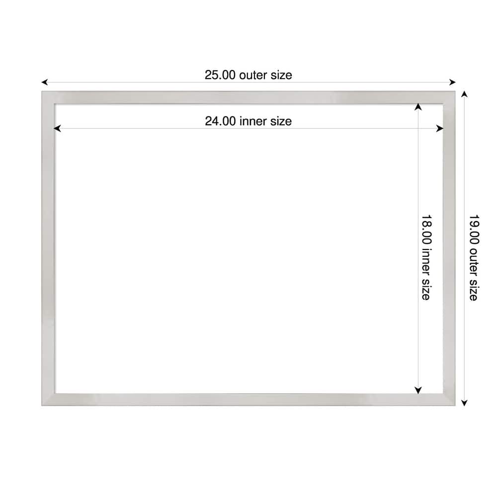 Amanti Art Svelte Clay Grey Framed Dry Erase Magnetic Board
