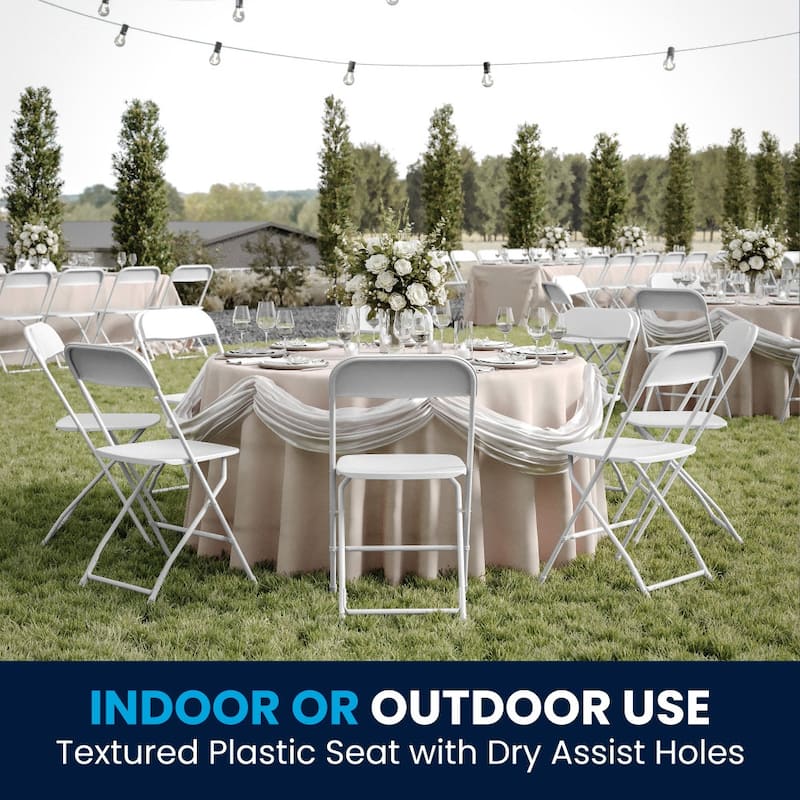 Plastic Folding Chair - 6 Pack 650LB Weight Capacity - Event Chair - 17.5"W x 18"D x 31.5"H